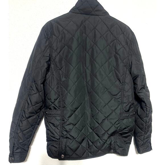 US Polo Assn Mens Quilted Puffer Jacket Coat Black Small Zip Up Lightweight Pony - Picture 7 of 10